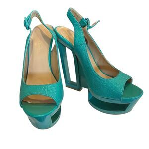 Elegant Teal Platform Heels